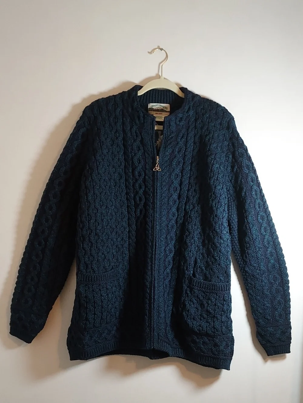 Aran Crafts 100% Merino Wool Sweater Jacket (XXL)